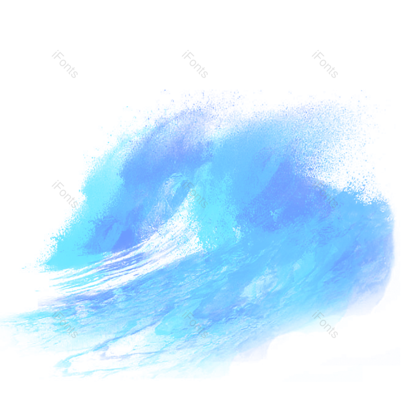 水花图片,波浪元素,手绘波浪PNG,浪花免抠素材